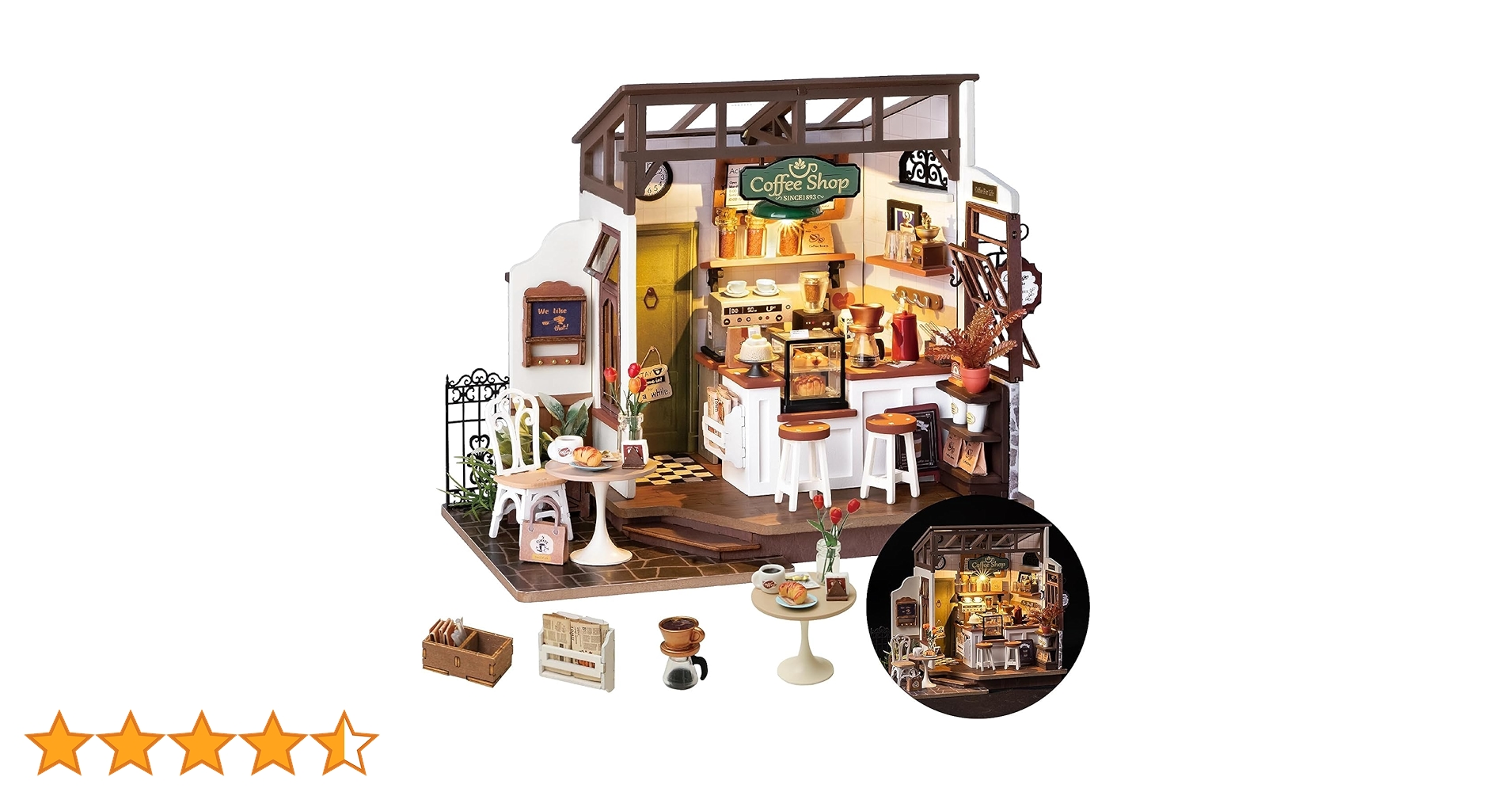 Amazon | DIY ミニチュアハウスキット NO.17 カフェ、大人のための